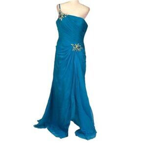 Enzoani Love  Turquoise One Shoulder size12